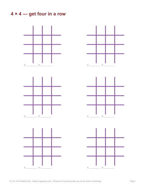 Preview of the first page of 4×4 challenge (PDF)